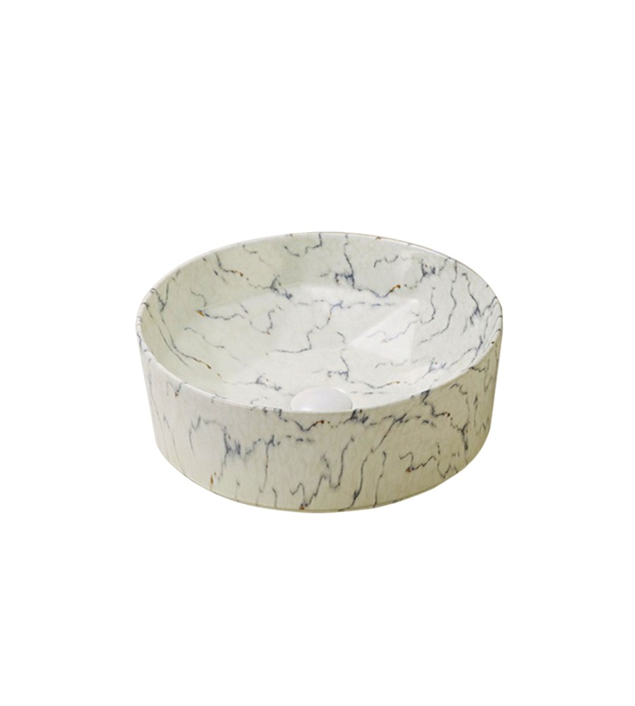 K2460B-P87 Countertop Marble Ceramic Basin