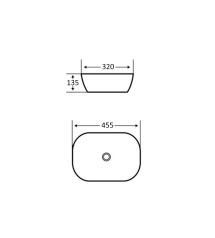 K2426-CBKW Countertop ceramic basin