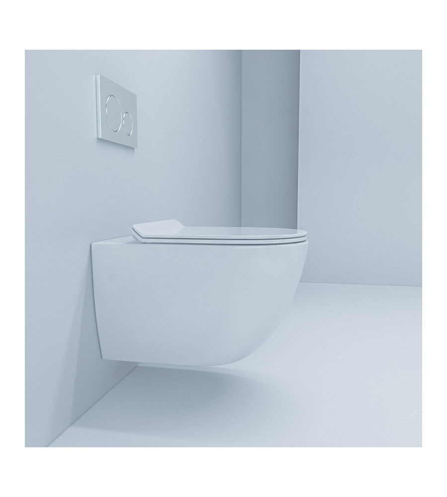 B2376 In-Wall Cistern Wall Hung Rimless Toilet