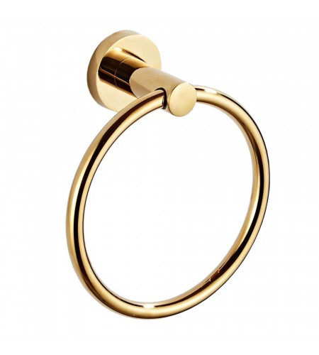 004019PG Round Towel Ring Polished Gold