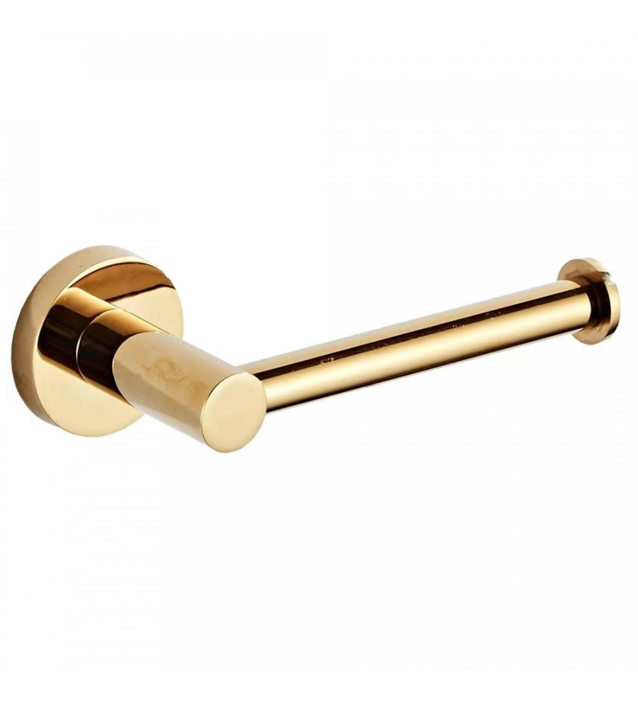 300351PG Round Toilet Roll Holder Polished Gold