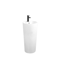 KS113 GLOSS WHITE FREESTANDING CERAMIC BASIN