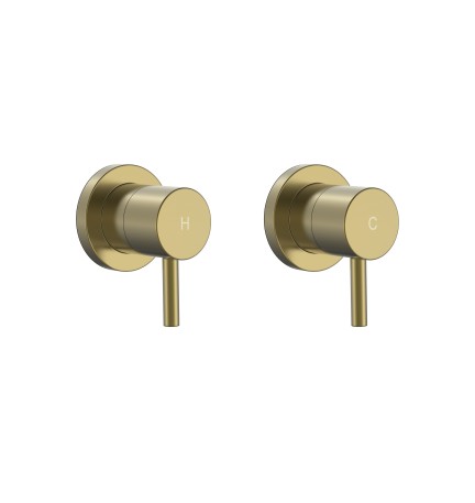 V09-BG BRUSHED GOLD ROUND SHOWER TAP SET