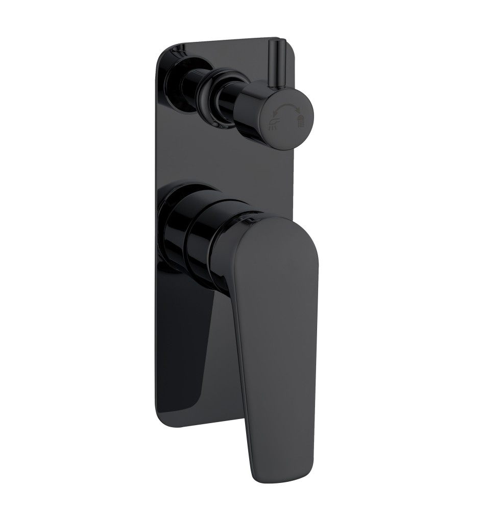 HD7024B MATTE BLACK SHOWER MIXER WITH DIVERTER