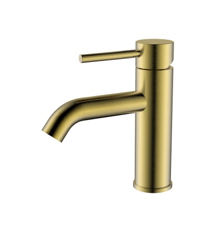 81H13-SB BRUSHED GOLD Basin Mixer Round