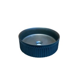 K3416-MB MATTE BLACK FLUTED BASIN