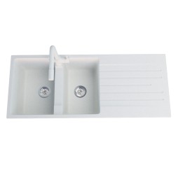 B116W White Granite Kitchen Sink