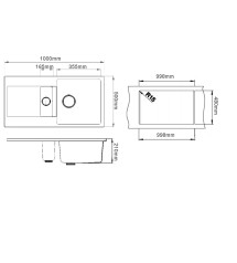 970BW White Granite Kitchen Sink