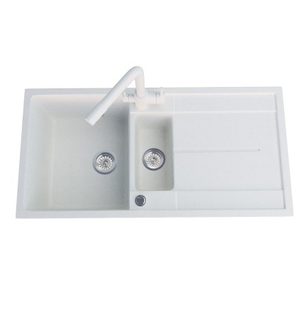 970BW White Granite Kitchen Sink