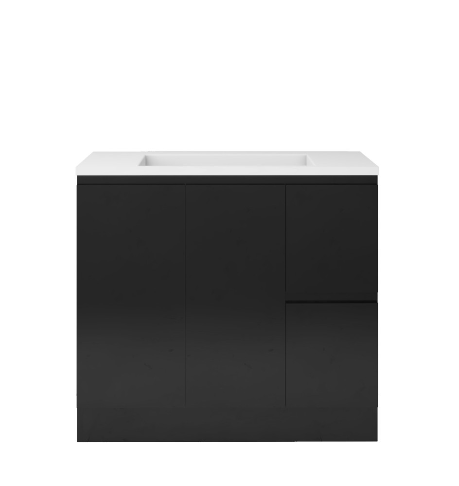 900GB FLORA Freestanding Vanity Gloss Black