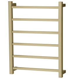OND-6SBG SQUARE Heated Towel Rail BRUSHED GOLD