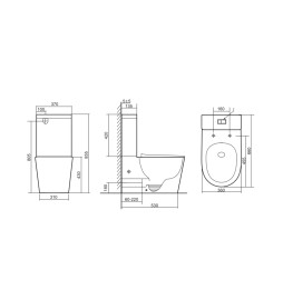 B2388TR Tornado, Rimless NANO GLAZE Two Piece Toilet