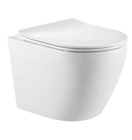 B2376TRWH In-Wall Cistern Wall Hung Tornado, Rimless Toilet NANO GLAZE