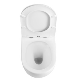 B2376TRWH In-Wall Cistern Wall Hung Tornado, Rimless Toilet NANO GLAZE