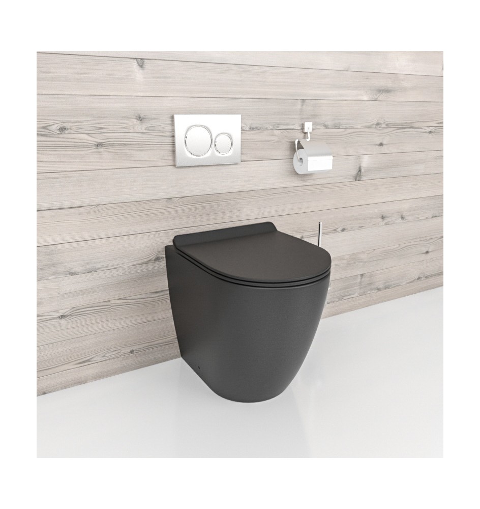 B2376BMB In-Wall Cistern Rimless Toilet MATTE BLACK