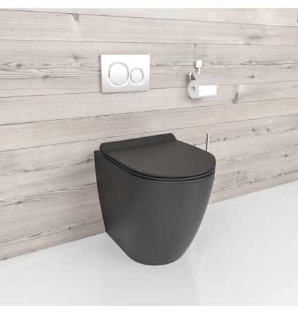 B2376BMB In-Wall Cistern Rimless Toilet MATTE BLACK