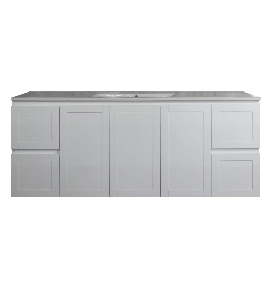 SKBA15046W SOFIA Wall Hung vanity MATTE WHITE