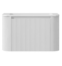GERIAR-750MW Wall Hung vanity FLUTED MATTE WHITE