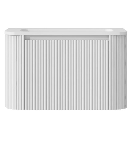 GERIAR-750MW Wall Hung vanity FLUTED MATTE WHITE