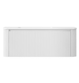 GERIAR-1200MW Wall Hung vanity FLUTED MATTE WHITE