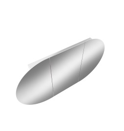 FB-MCOMW MATTE WHITE OVAL MIRROR CABINET
