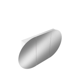 FB-MCOGW GLOSS WHITE OVAL MIRROR CABINET