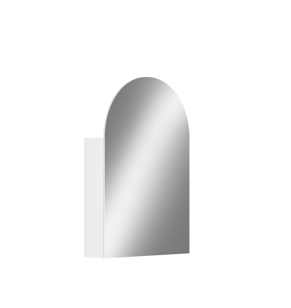 FB-MCO610MW MATTE WHITE ARCH MIRROR CABINET