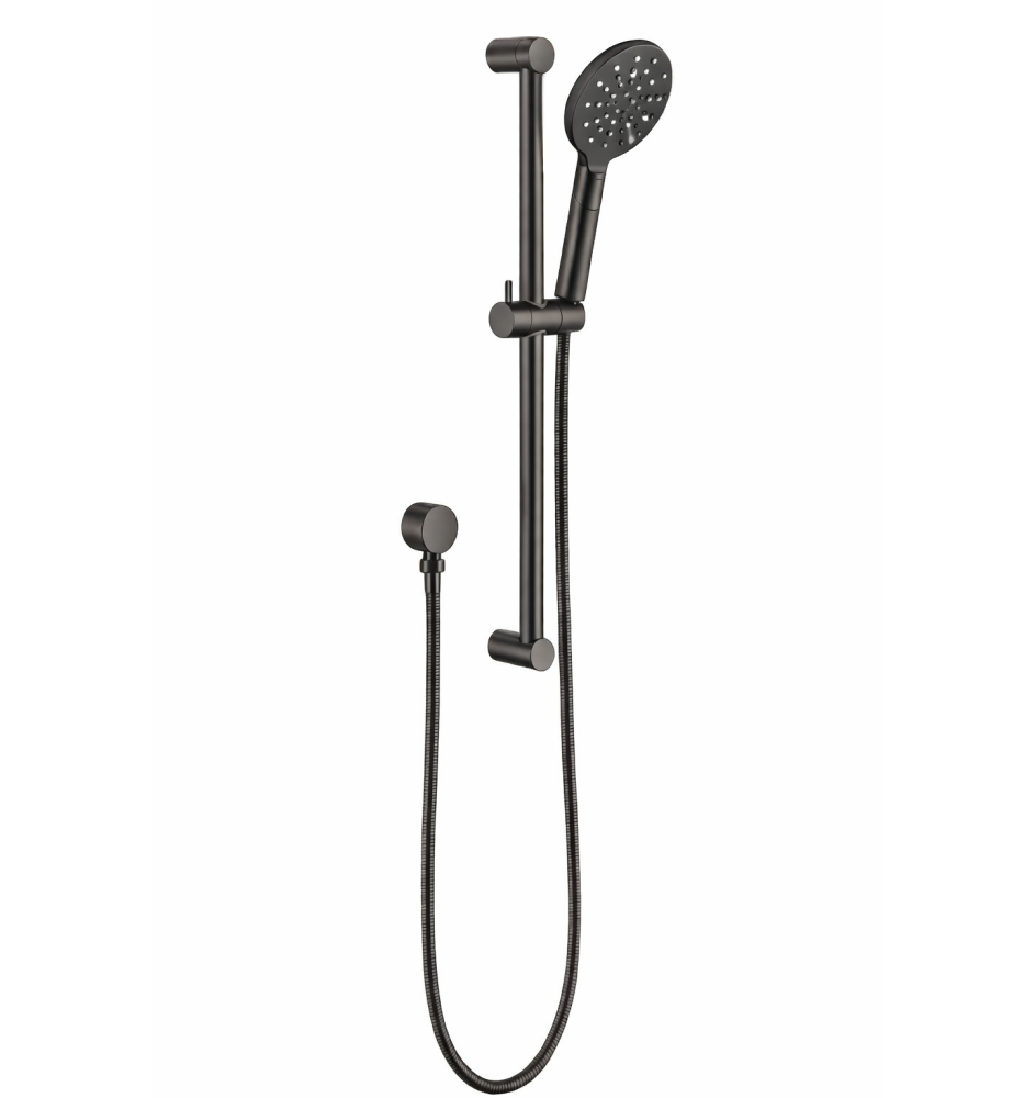 100218-7GM GUNMETAL shower Hand With Rail