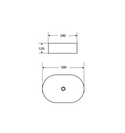K2509B-MB MATTE BLACK TOP COUNTER BASIN