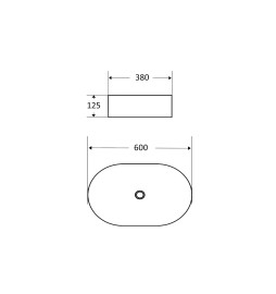 K2509-MW MATTE WHITE TOP COUNTER BASIN