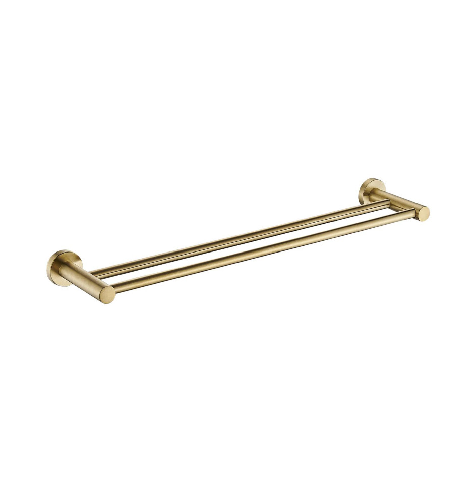 300348BG 600mm BRUSHED GOLD Double Towel Rail