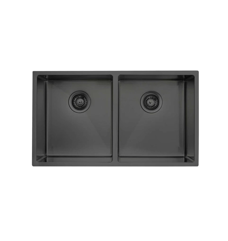CT-7744DBK Undermount Double Bowl Sink