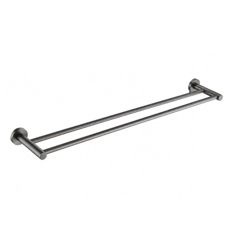 300349GM 800mm GUNMETAL Double Towel Rail