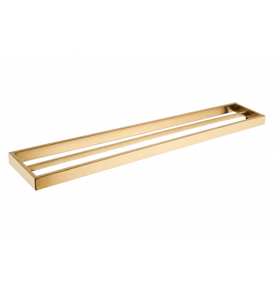 203572BG 800mm BRUSHED GOLD Double Towel Rail