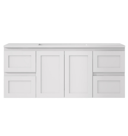 SKBA12046W SOFIA Wall Hung vanity MATTE WHITE | Danish Building Supplies