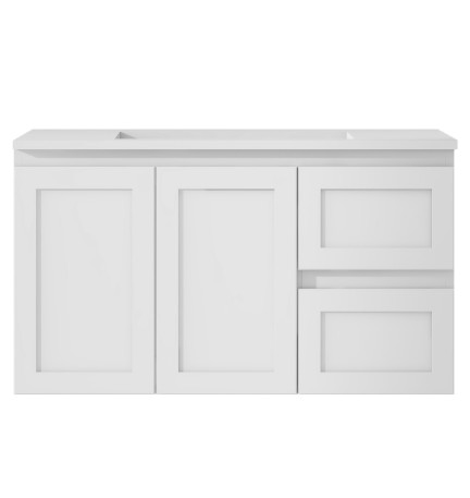 SKBA9046W SOFIA Wall Hung vanity MATTE WHITE | Danish Building Supplies