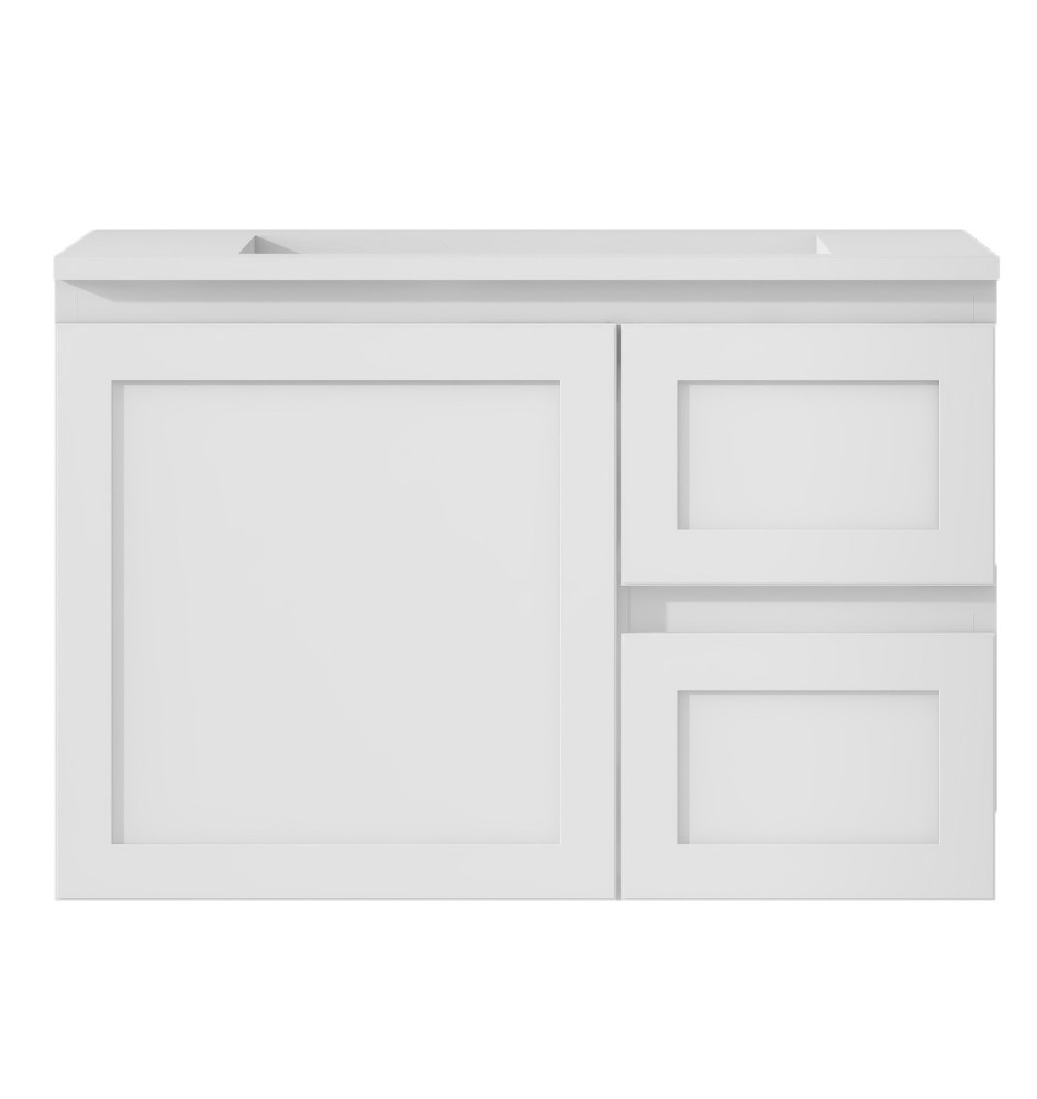 SKBA7546W SOFIA Wall Hung vanity MATTE WHITE | Danish Building Supplies