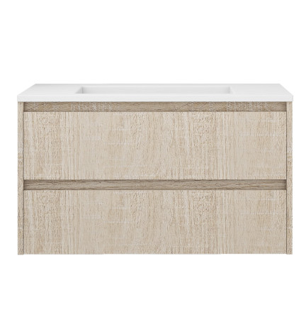 Wood Colour Wall Hung Vanity | Danish Building Supplies