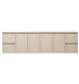 2166A-B ALAINA Wall Hung Vanity | Wood Grain | MDF Cabinet | 40% OFF