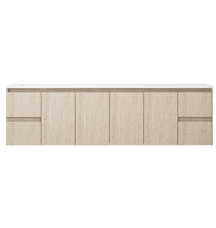 2166A-B ALAINA Wall Hung Vanity | Wood Grain | MDF Cabinet | 40% OFF