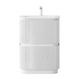 GERIAR-600MW freestanding vanity FLUTED MATTE WHITE