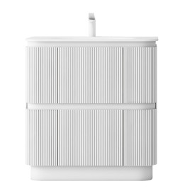 GERIAR-750MW freestanding vanity FLUTED MATTE WHITE
