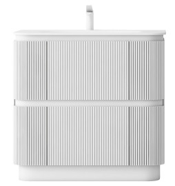 GERIAR-900MW freestanding vanity FLUTED MATTE WHITE