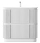 GERIAR-900MW freestanding vanity FLUTED MATTE WHITE