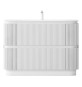 GERIAR-1200MW freestanding vanity FLUTED MATTE WHITE