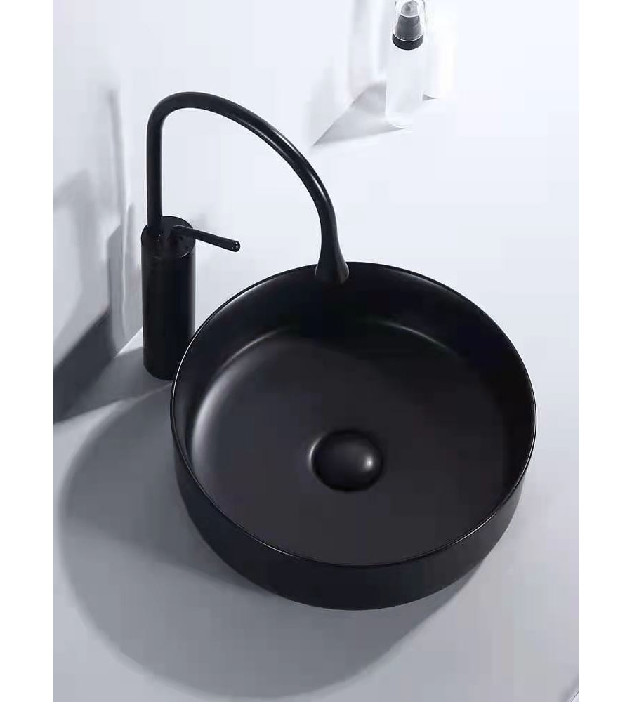 K3202-MB Black Top Counter Ceramic Basin